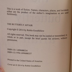 SIGNED THE BUTTERFLY AFFAIR By Robin Goodfellow Paperback Book 2014 Good Copy