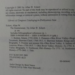 The Frontiersmen: A Narrative – Allan W. Eckert (2001, Paperback)