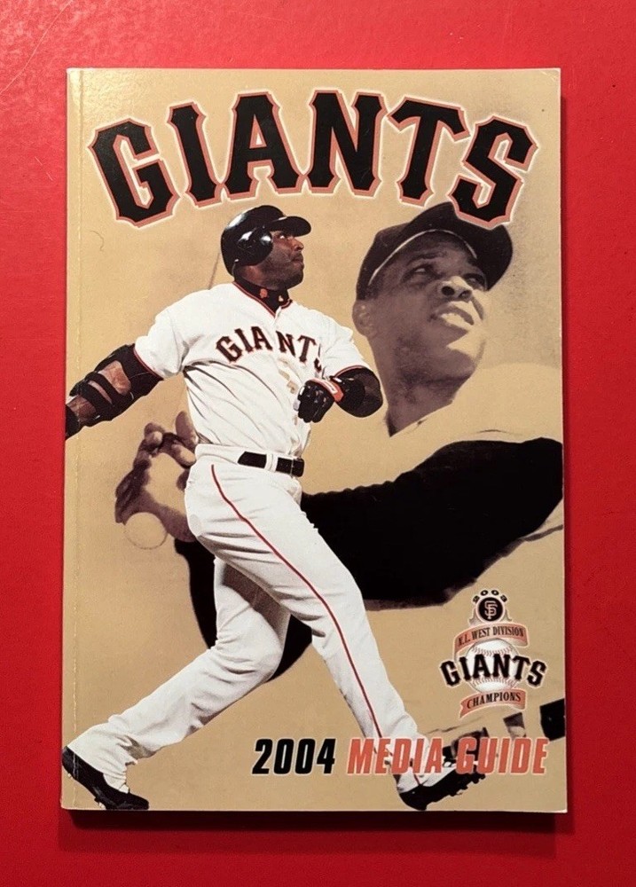 2004 SAN FRANCISCO GIANTS MEDIA GUIDE BOOK MLB BASEBALL BARRY BONDS WILLIE MAYS