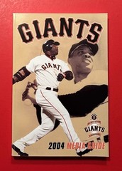 2004 SAN FRANCISCO GIANTS MEDIA GUIDE BOOK MLB BASEBALL BARRY BONDS WILLIE MAYS