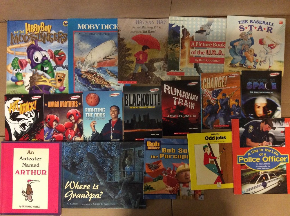 Lot of 20 Kids BOOKS FOR BOYS Learn to Read Picture Children Library RANDOM MIX