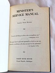 Ministers Service Manual Samuel Ward Hutton 1975 7TH PRINT HB