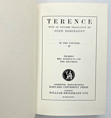Loeb Classical Library TERENCE Complete Set of 2 Vols 1965 – HC/DJ VGC