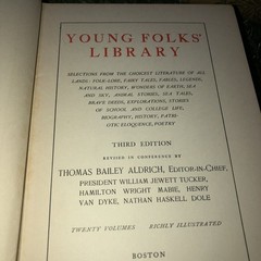 LOT OF 8 YOUNG FOLK’S LIBRARY HARDCOVER Volumes- 1902 See Photos For Titles-GOOD