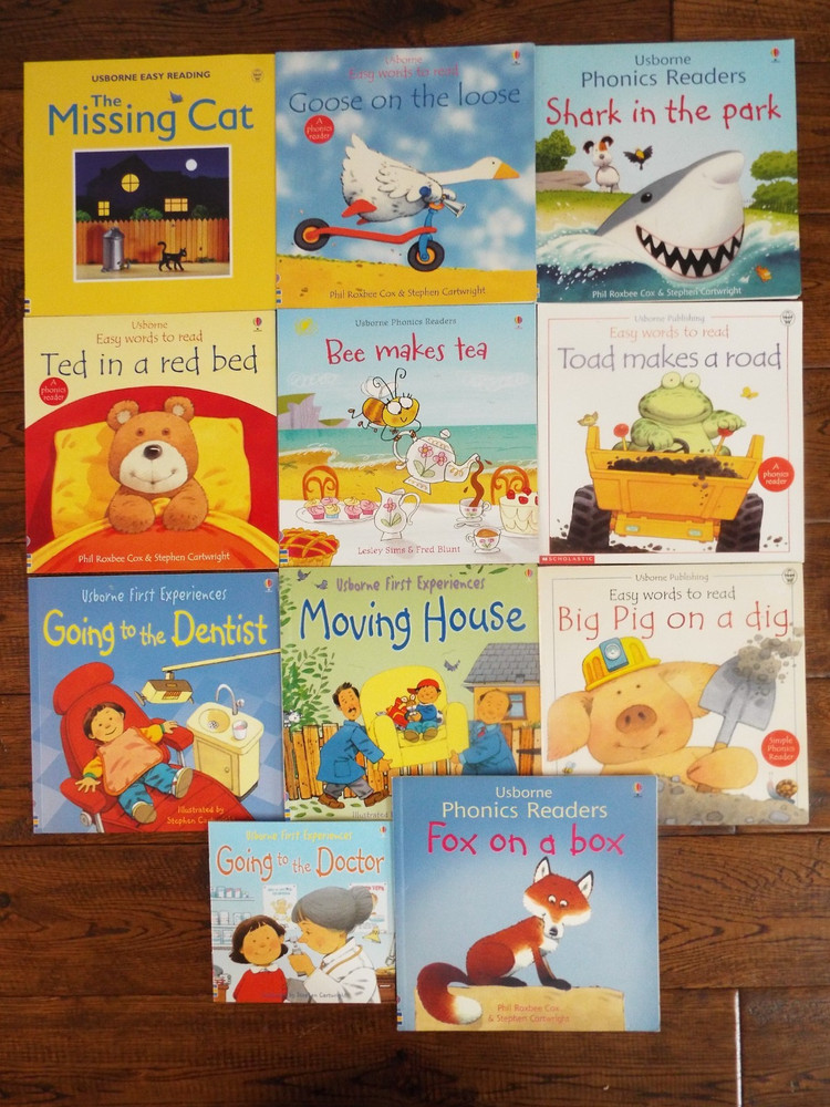Lot 11 Usborne Easy Words to Read/Phonics Readers First Experiences Books