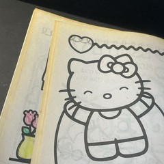 SANRIO Hello Kitty Coloring Book And Activity Bendon 2014 With 3 Pages Colored