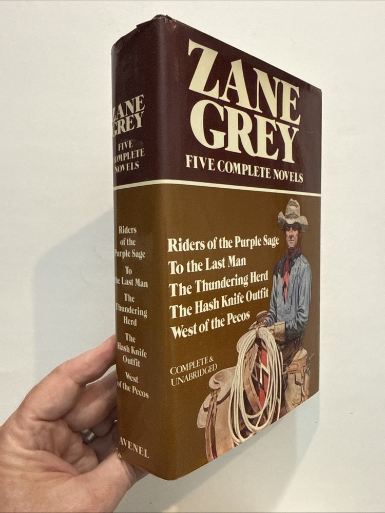 ZANE GREY FIVE COMPLETE NOVELS 1980 Purple Sage Thundering Herd West Of Pecos