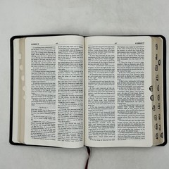 THE AMPLIFIED BIBLE EXPANDED EDITION ZONDERVAN BLACK BONDED LEATHER 1987 Indexed