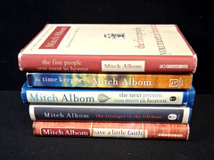Mitch Albom Lot of 5 Books~Have a Little Faith ~The Stanger in the Lifeboat~LVPL