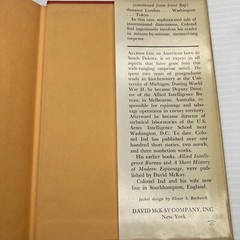 Cold War Era Novel Chinese Intrigue The Sino-Variant Colonel Allison Ind 1969 HC