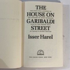 The House on Garibaldi Street by Isser Harel Book Club Edition Hardcover w/ DJ