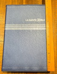 French Bible LARGE PRINT Compact, Louis Segond 1910, Marine Blue Vinyl