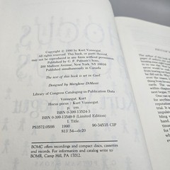 Kurt Vonnegut Hocus Pocus Hardcover Novel, 1990 G.P. Putnam’s Sons, Dust Jacket