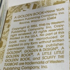 1991 Scuffy Mini Little Golden Book 2.75 inch