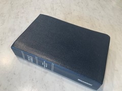 NIV Bible 1984 Large Print Reference Navy Bonded Leather Red Letter Text