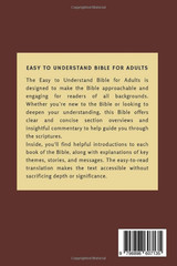 Easy to Understand Bible for Adults: a Friendly Bible with Section Overviews and