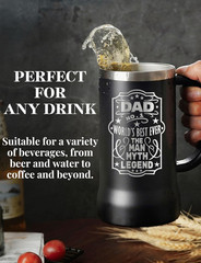 Fathers Day Dad Gifts from Daughter Son – the Man the Myth the Legend – 24Oz Sta