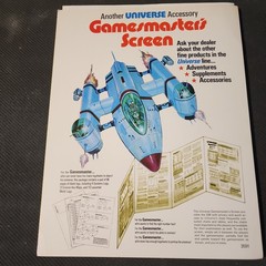 Universe SPI Games Masters Screen Game Book Logs 1981 Dragon Quest
