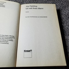 Ich will Ihren Mann Joy Fielding 1997 German Thriller Knauer Taschenbuch Novel