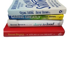 Brene Brown 4 Book Bundle Lot Atlas Heart Dare to Lead Rising Strong Leadership