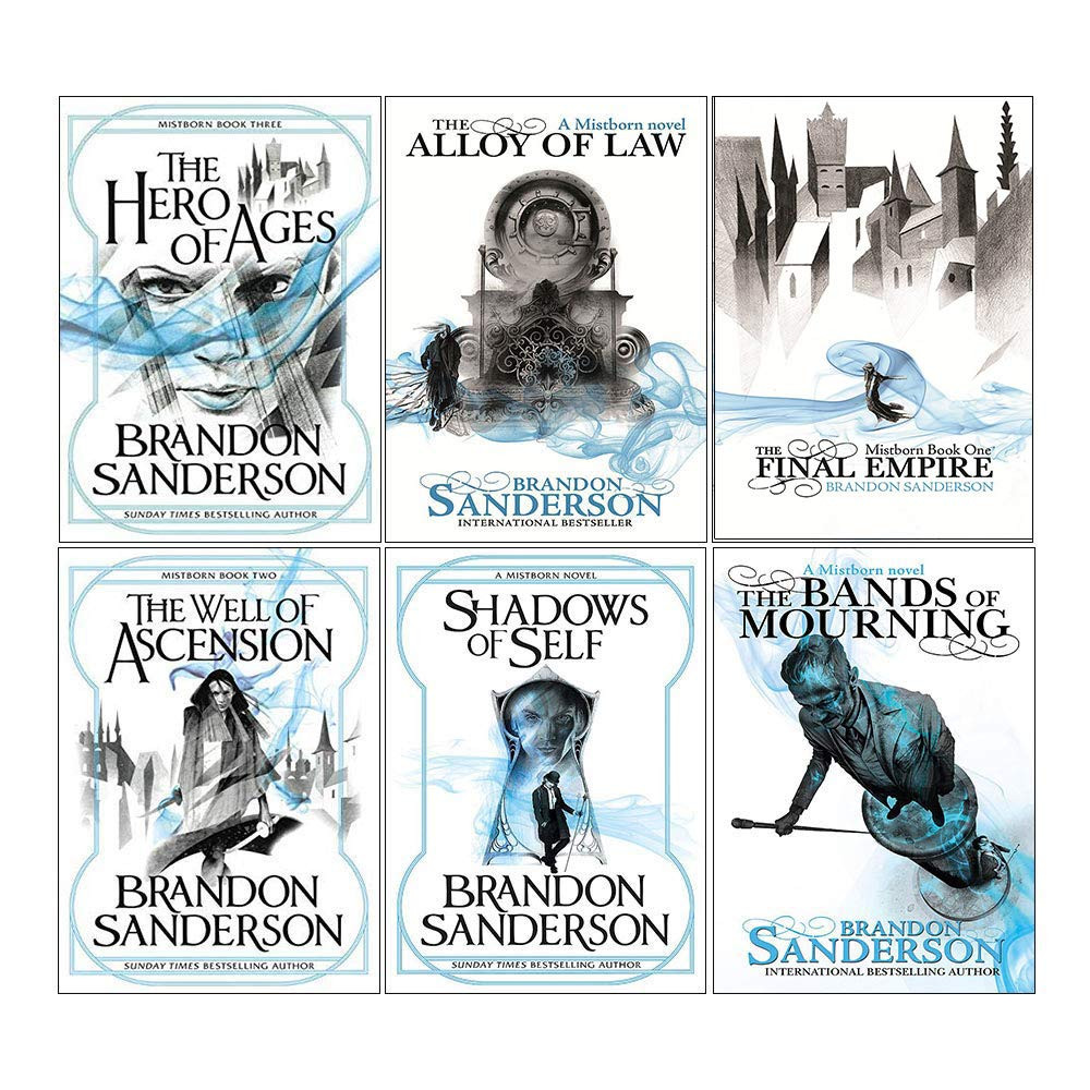 Mistborn 6 Books Collection Set by Brandon Sanderson (Final Empire, Well of Asce