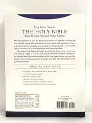KJV Holy Bible Wide-Margin Personal Notes Edition King James Version Purple