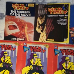 Dick Tracy Book Lot Sticker Fun Coloring Books Poster Book Movie Collectors Guid