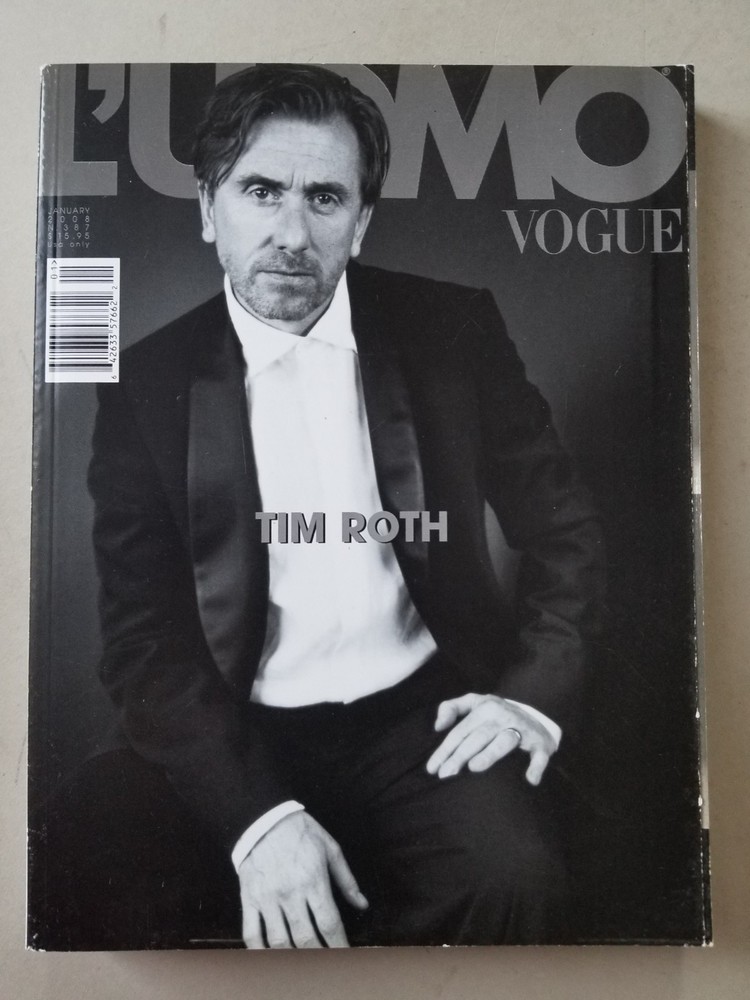 L’uomo Vogue No. 387 January 2008 Tim Roth Italian VG used condition