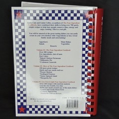 Vintage Cookbook Four Ingredient Recipes Spiral Bound Hardcover 376 Pages