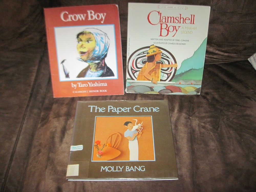 The Paper Crane, Clamshell Boy, and Crow Boy, 3 Books, Free Shipping! 210