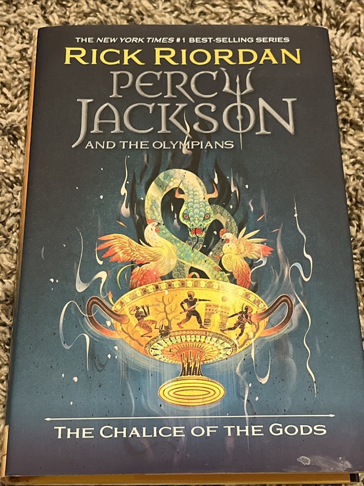 Rick Riordan *SIGNED* The Chalice of the Gods Book – Disney – Percy Jackson