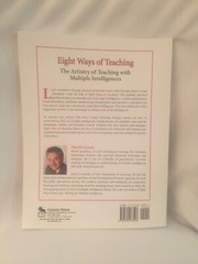 Eight Ways of Teaching : The Artistry of Teaching with Mulitple Intelligences