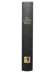 French Bible, La Sainte Bible – Segond 1910 Black Hardcover, Handheld Red Letter