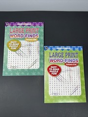 LOT OF 2 KAPPA Large Print Word-Finds Word Search Puzzle Books vol.509 & 510