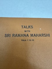 talks with sri ramana maharshi Vol. 1-3 Third Edition 1963 Hardcover
