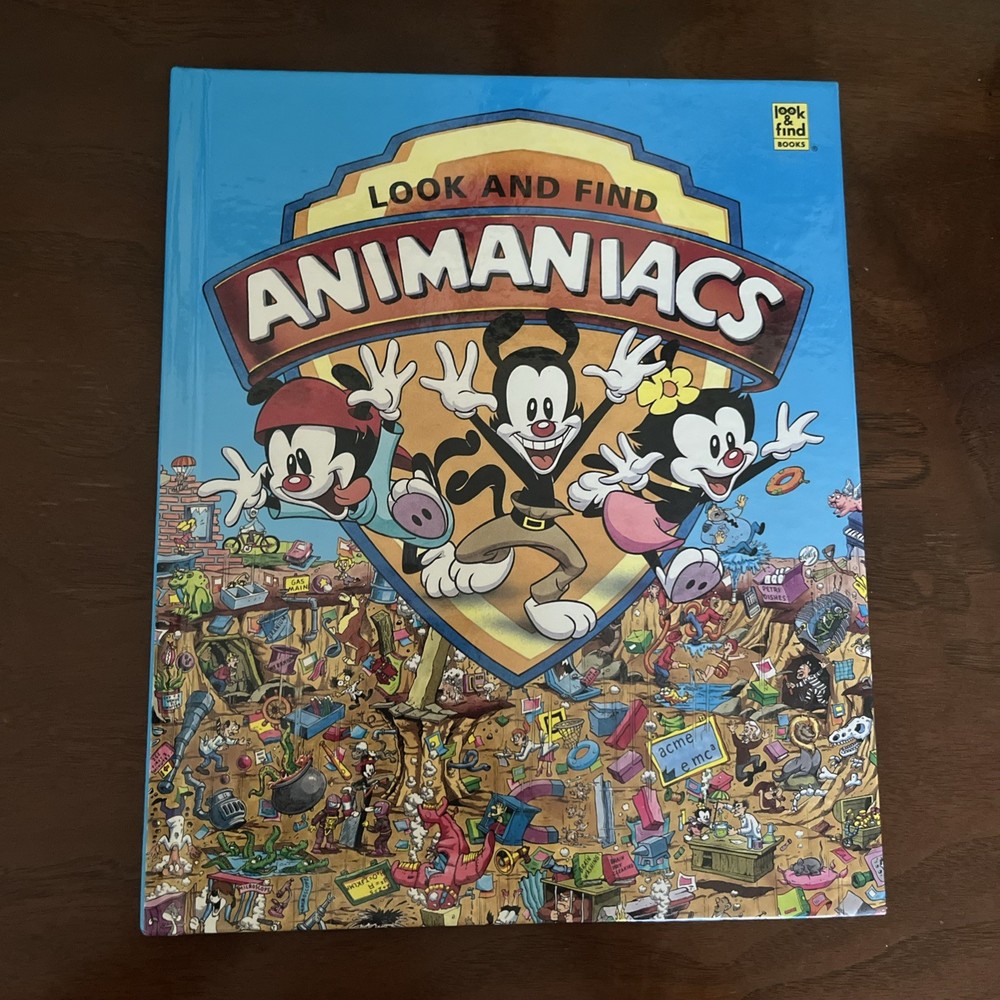Look And Find Animaniacs Book 1994 Search and Find Characters Hardcover 10″ x 12