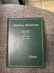 Criminal Procedure Hornbook/Student Edition LaFave & Israel 1985