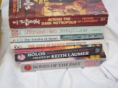 12 Sci-Fi Books Lustbader-Rucker-Lanier-Rosenberg-Roberson-Le Guin-Lyon-Laumer