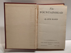 The Fountainhead by Ayn Rand First Edition Early Printing w/ Uncorrected Errors
