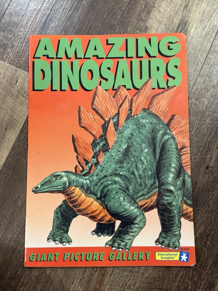 AMAZING DINOSAURS Giant Picture Gallery Book (1992, Ed. Insights, EI-3313) RARE