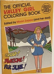 MINT! The Official Valley Girl Coloring Book (1982) Moon Zappa and dad Frank