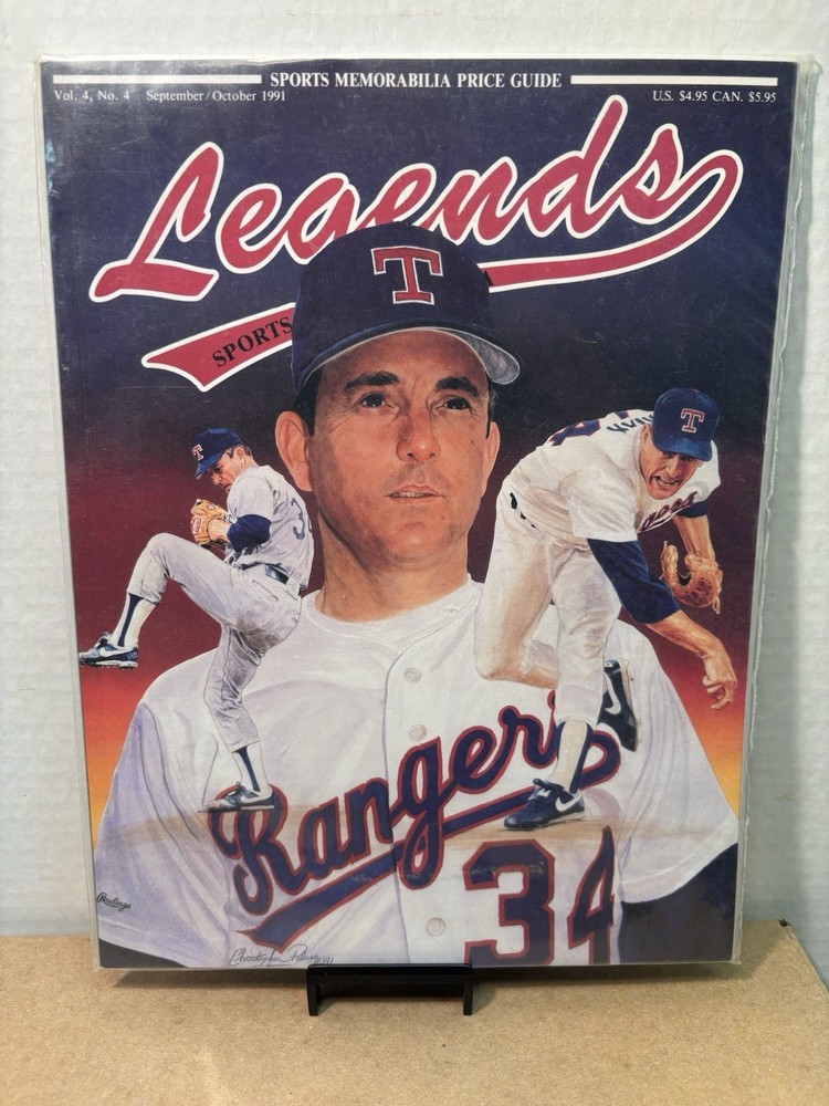 Legends Sports Memorabilia Magazine Nolan Ryan Vol.4 No.4 Sept/October 1991