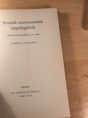 Svensk Num. Uppslagsbok by Bertel Tingstrøm 1521-1962 – Reference Book 260 Pages