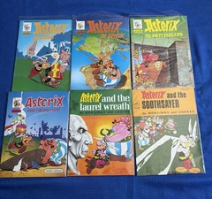 LOT OF 6 ISSUES ASTERIX by GOSCINNY & UDERZO COMICS Vintage RARE MAGAZINES GR