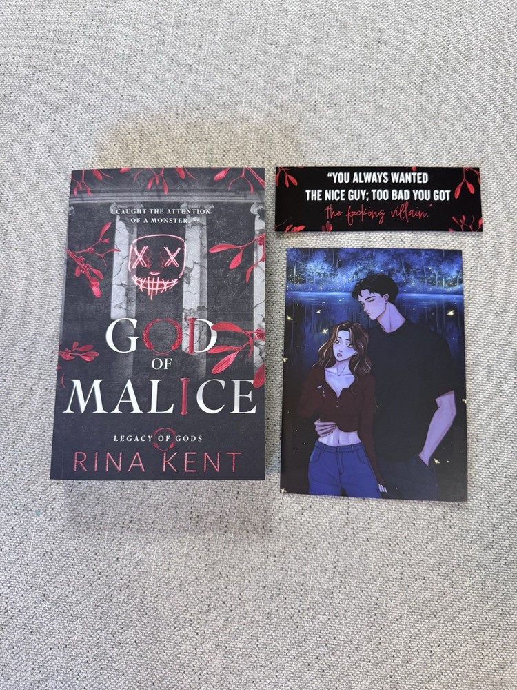 God Of Malice Rina Kent Signed Legacy Of Gods Series Out Of Print Indie Edition