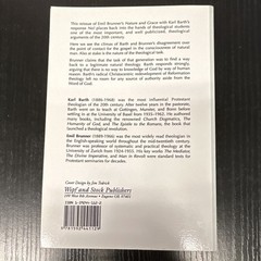 Emil Brunner & Karl Barth, Natural Theology: Nature & Grace, PB, Wipf, 2002