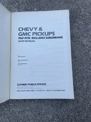 1967-1982 Chevy GMC C-Series PICKUPS- SUBURBANS Clymer Shop Manual Full Color