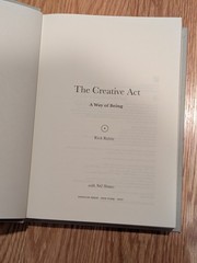 Creative Act : A Way of Being by Rick Rubin (2023, Hardcover)
