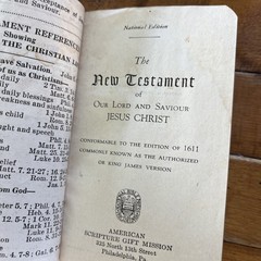 New Testament Bible 1941 Pocket Miniature Travel Size 4.5″ National Bible Press