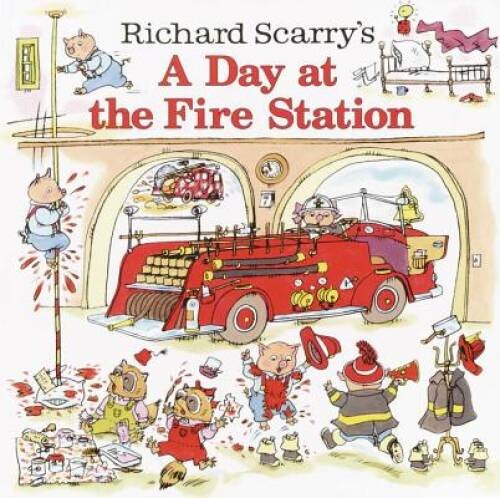 Richard Scarry’s A Day at the Fire Station (Pictureback(R)) – Paperback – GOOD